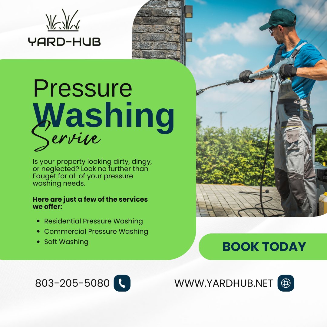 💪 Dirt and stains don't stand a chance! YardHub's driveway cleaning service restores your curb appeal instantly. #PressureWashed #YardHub