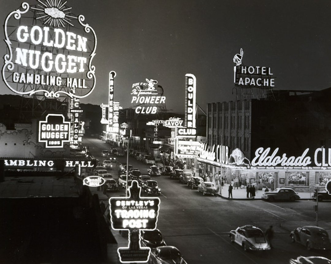 Fremont Street in 1949. 
Photo sourced from @summacorp