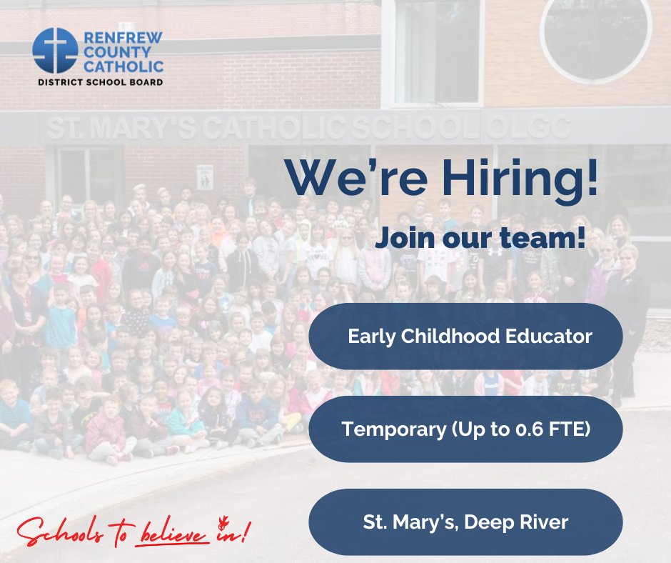 Join our team! We're hiring for various positions across Renfrew County. 🔗 Please view the job postings here: brnw.ch/21wJDcG