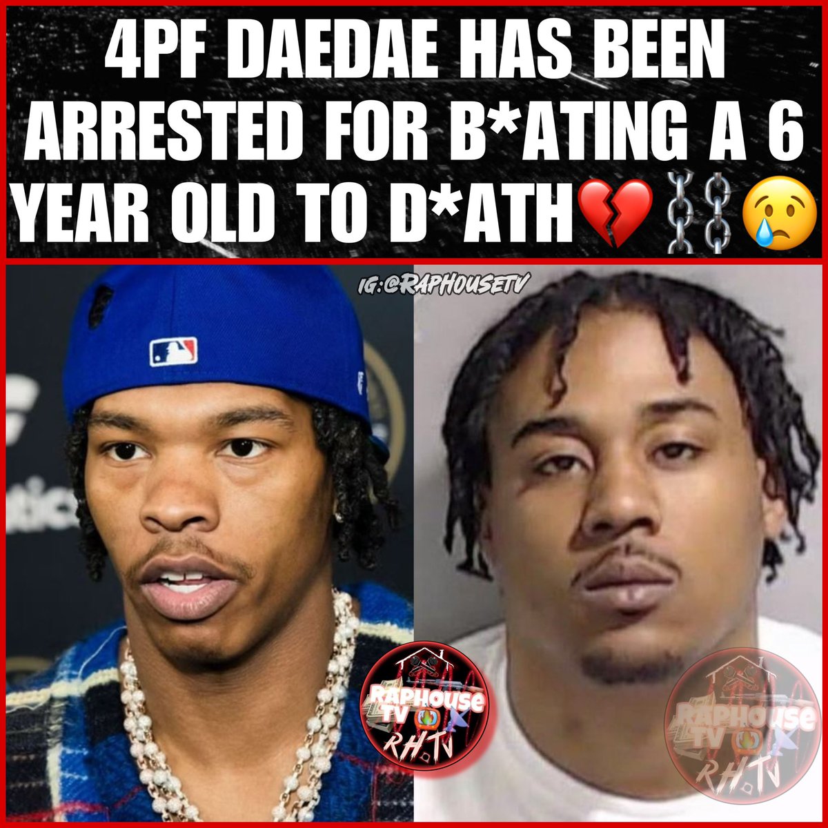 Lil Baby affiliate 4PF DaeDae Has been Arrested for Beating a 6 Year old to Death 💔⛓️😢