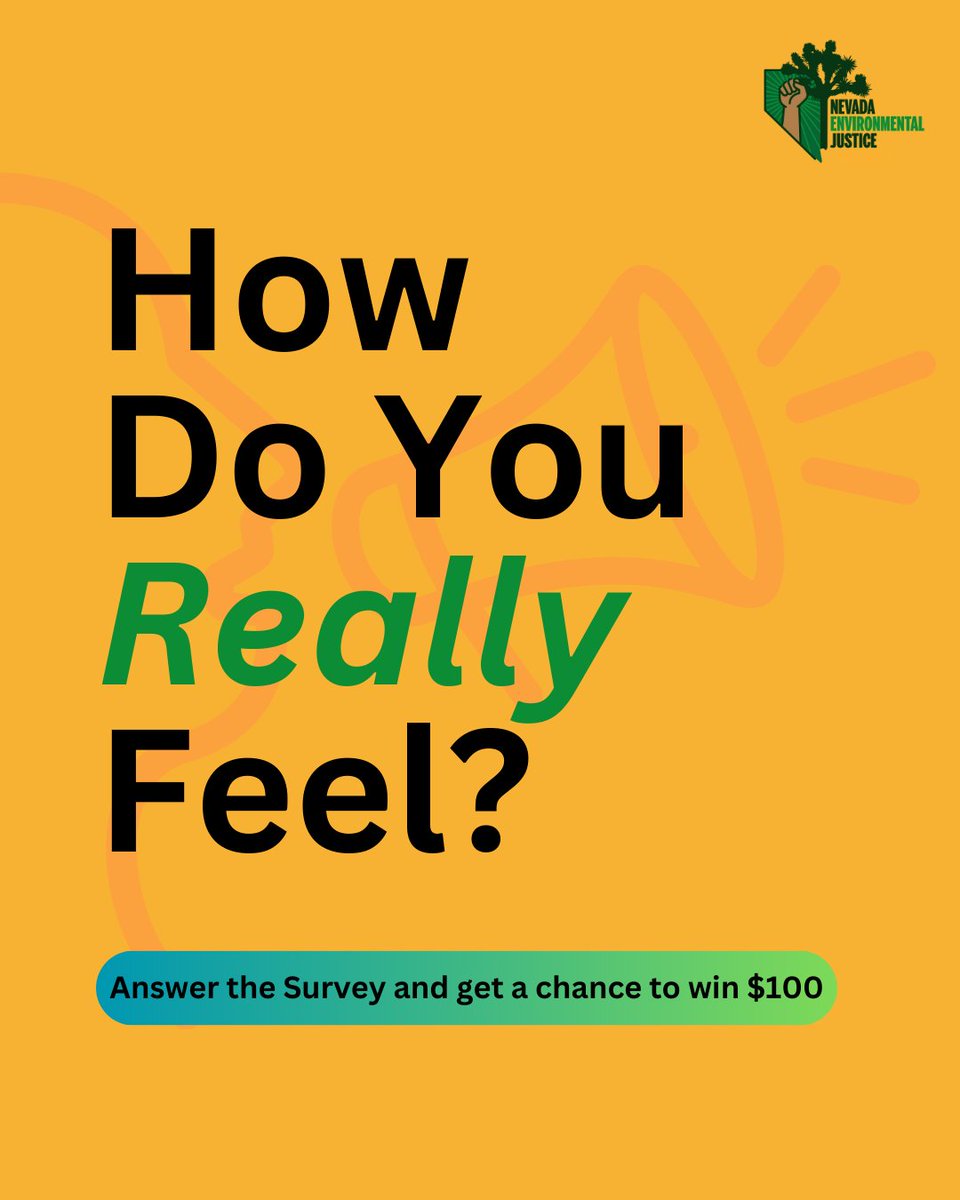 We want to know about YOUR opinion on extreme heat, public transportation, affordable housing, + water scarcity. Take @nvenvirojustice's survey today! ow.ly/6EgN50RoyfT