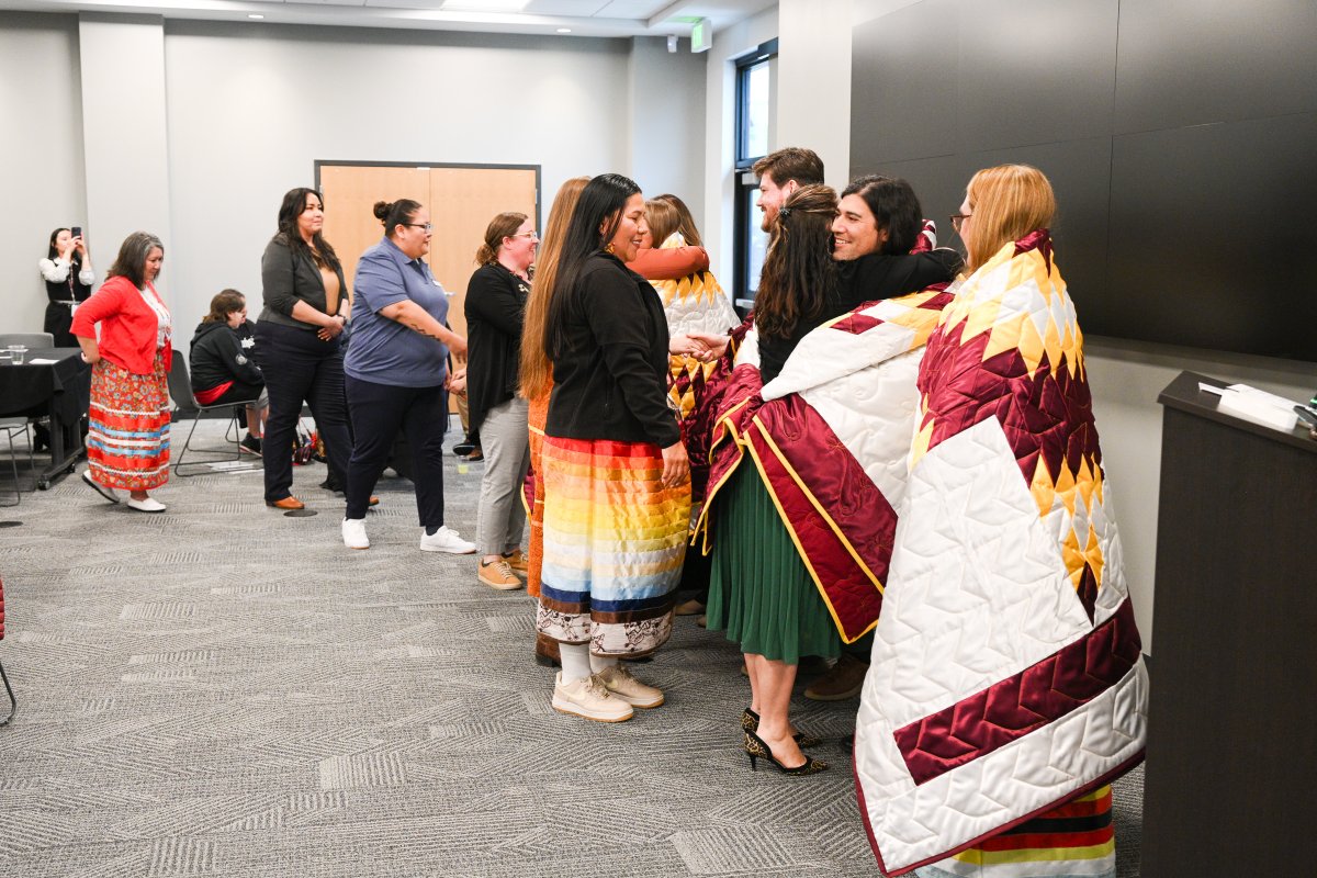 Our Native American graduates were recently honored at a ceremony by the Center of American Indian & Minority Health! 🎓 #NativeAmerican | #Indigenous | #Native | #UMNproud | #MedicalSchool
