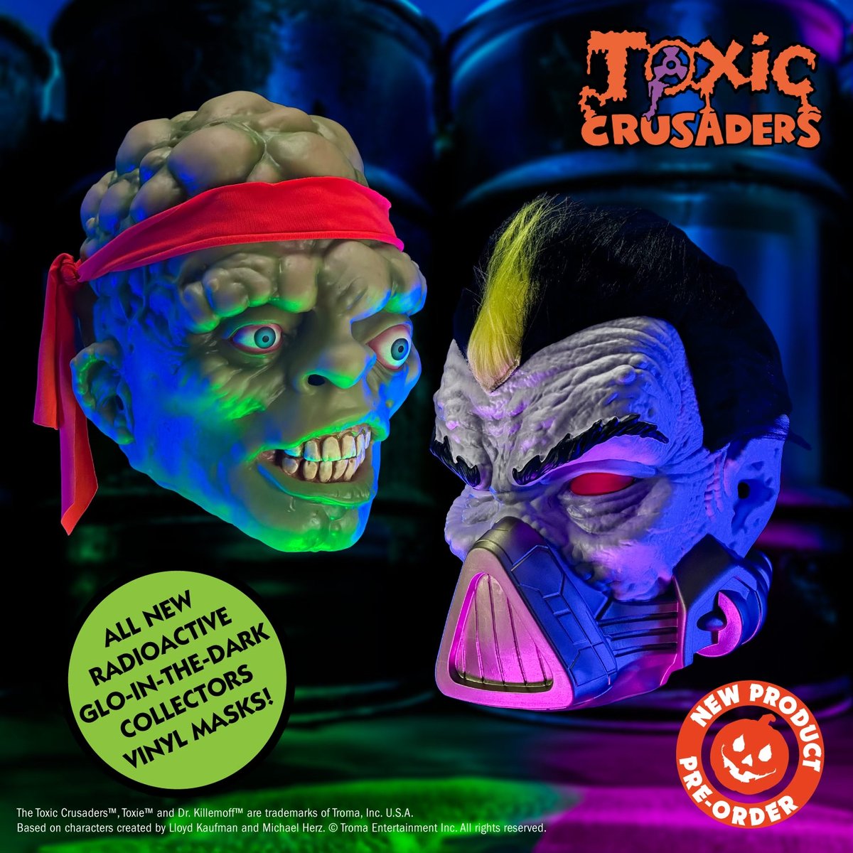 It’s time to get Radioactive Ugly! 

Trick or Treat Studios in association with Troma Entertainment, are totally stoked to bring you this brand new Toxic Crusaders Toxie Mask! 

Pre-order NOW | Only at TrickorTreatStudios.com 

#ToxicCrusaders #TrickorTreatStudios