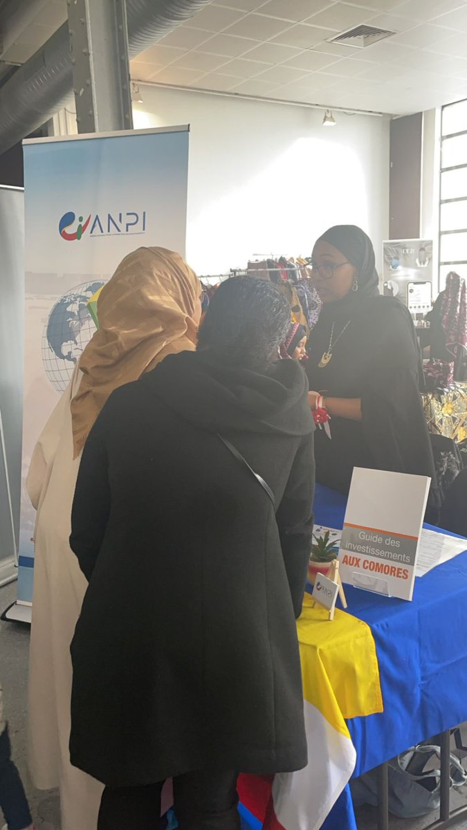 Ce mois de mai, l’#ANPI participe aux événements qui rythment la vie économique de la diaspora 🇰🇲.
Ce dimanche, retrouvez-nous à Marseille au Salon du mariage comorien. 
Exposants et visiteurs, rencontrez nos équipes afin de donner vie à vos projets d’investissement aux Comores.