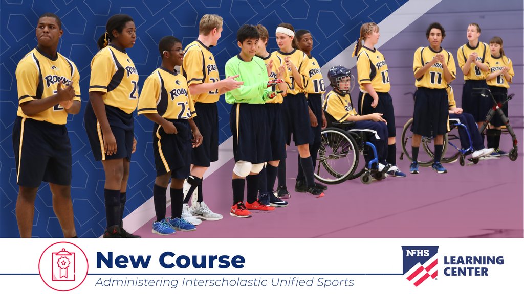 ‼️ The NFHS & @SpecialOlympics has created the FREE course “Administering Interscholastic Unified Sports” available on NFHSlearn.com. This course is designed to guide administrators in implementing a Unified Sports program. Full Release ➡️ nfhs.org/articles/nfhs-…