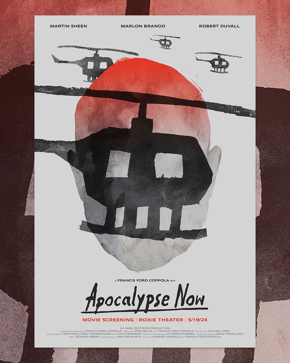 Tickets are going to fast for our upcoming screening of #ApocalypseNow (Final Cut) @RoxieTheater in SF! Head to Roxie.com to purchase tickets to the May 19th event. Pre-orders for @walijewskiart's prints start at the screening. #AleksanderWalijewski #SpokeArt