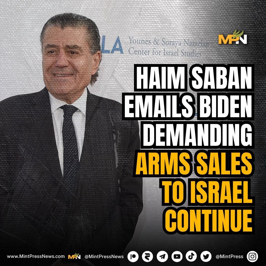 Haim Saban lobbies Biden for more weapons 'Let's not forget that there are more Jewish voters who care about Israel than Muslim voters who care about Hamas.' Israel lobbyist and current non-exective director of Universal Music Group Haim Saban wrote an email to Joe Biden's…