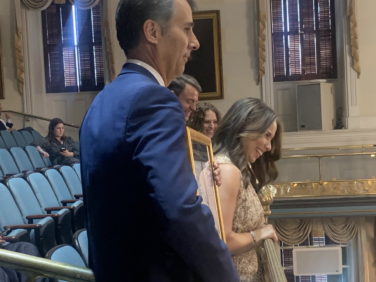 .@BeckyBuddstv, who is leaving the SC State House press corps for a new job in Charlotte, was just recognized with a resolution from the House Chamber. @SethRoseSC held up the resolution and @RepRutherford spoke about Becky.