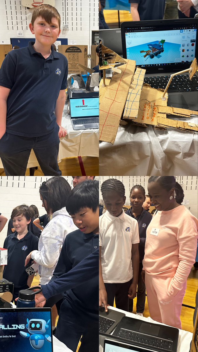 Room 5 loved sharing their projects at the 2nd annual @OLVMWolverines Steam Showcase ✨Thank you to our families & the members of the community who were able to join us to enjoy the incredible work being shared this afternoon👏🏽 @hcdsbsteam @HCDSB #CEW2024