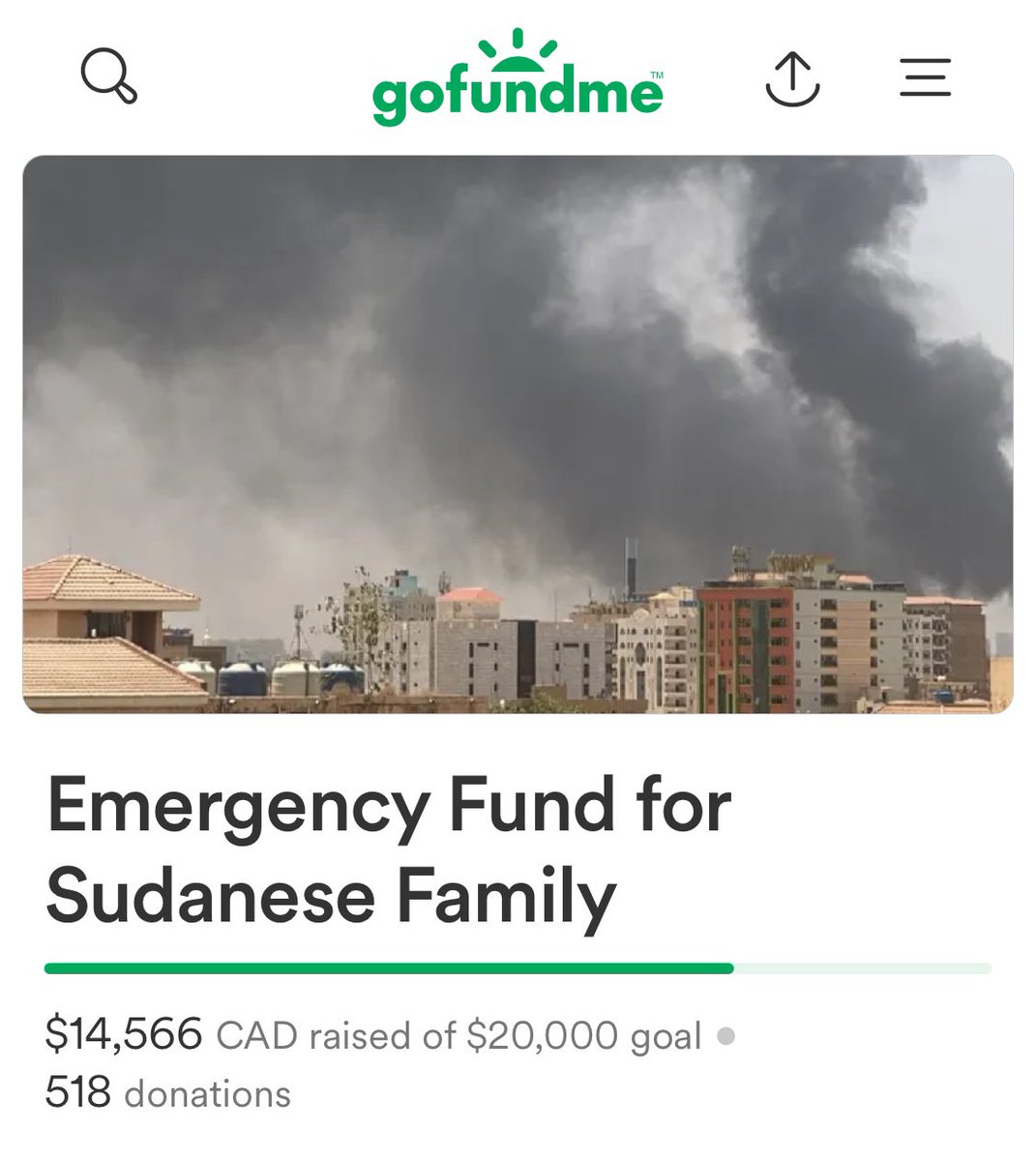 Want to support a Sudanese person affected by the war? This widow is carrying the backbreaking burden of supporting her family that has been displaced & dispossessed by the war. She’s less than $6K away from her goal. Who can help? gofund.me/f0d76db0 #KeepEyesOnSudan