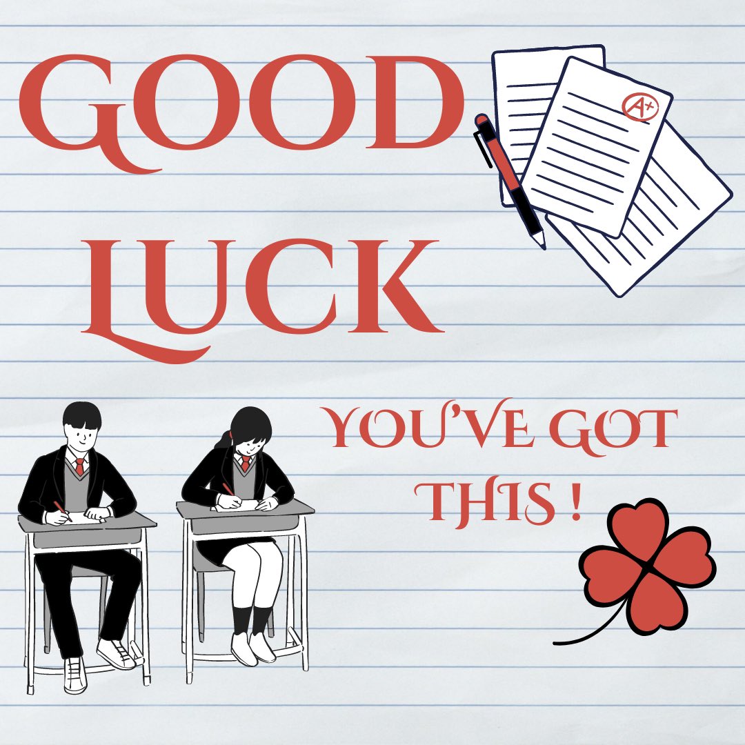 A message of best wishes from everyone at CYC, to everyone doing their exams in the coming months. Do your best you've got this! Good Luck! 📝🍀🤩