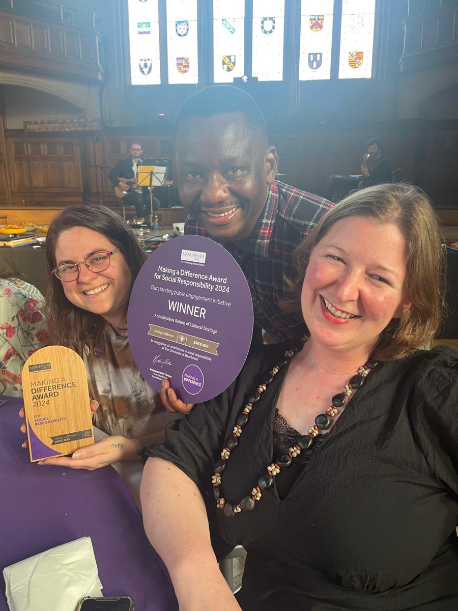 So proud of all the @McrMuseum team who supported the return of cultural heritage to the Anindilyakwa People and thankful for the support of our partners @AIATSIS #MaDAwards Outstanding Public Engagement