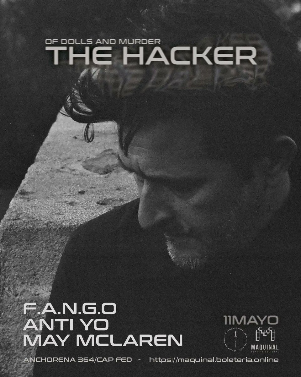 maymclaren's tweet image. SABADO 11 DE MAYO #OD&amp;amp;M W/ #THEHACKER (FR) 💕✨
TICKETS: maquinal.boleteria.online/presencial/the…