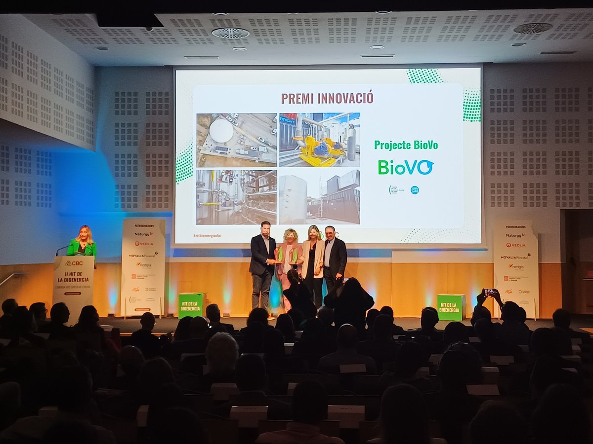 ▪️ El projecte @BioVO_Biometa rep el Premi INNOVACIÓ. Es tracta d’un projecte de biogàs impulsat per dues entitats municipals (@cresidusvo i @consorcibesos) que gestionen recursos diferents. #nitbioenergiaCBC