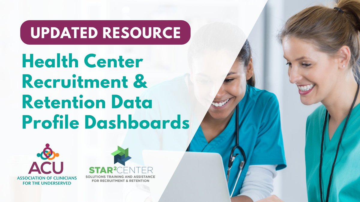 We're excited to release updated individual health center recruitment & retention Data Profile Dashboards for 2023-24.  Explore your health center’s current & past data & compare it against similar #healthcenters on a national scale. ow.ly/ifnG50RARLF