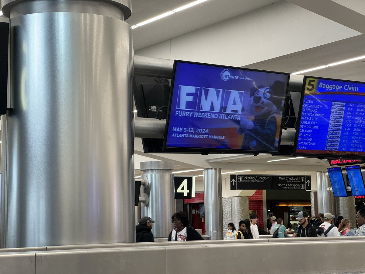 Fwa ad at the luggage claim area in ATL