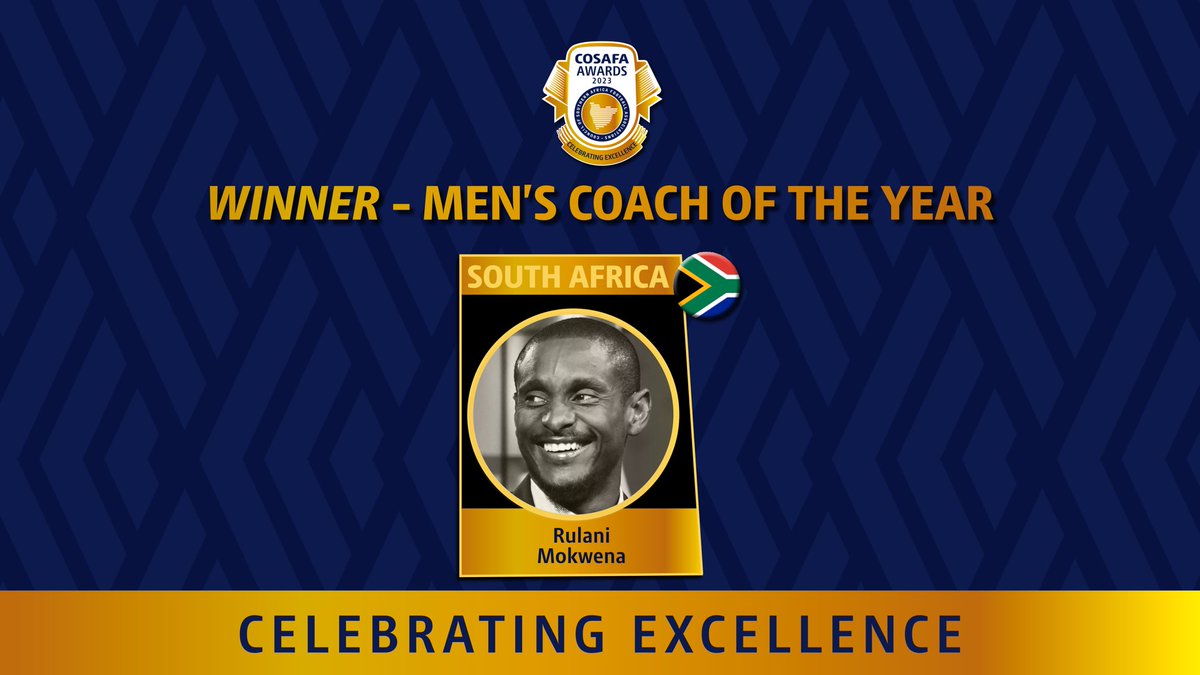 Winner of the 2023 COSAFA Men’s Coach Of The Year

Rulani Mokwena South Africa 🇿🇦 

Follow the #COSAFAAwards2023 live! 
YouTube: tinyurl.com/y99fs46h