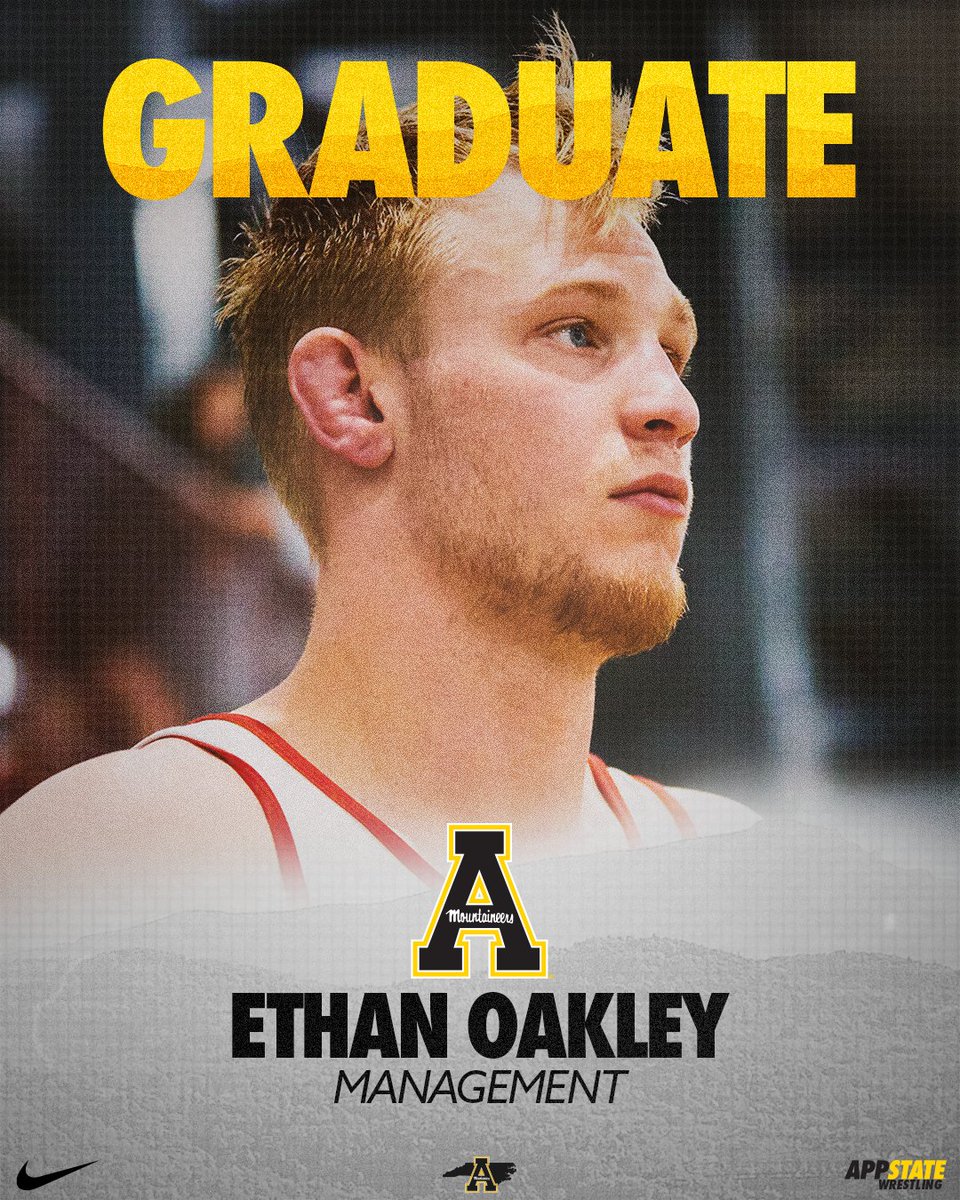 𝐂𝐥𝐚𝐬𝐬 𝐨𝐟 𝟐𝟎𝟐𝟒 🎓 Congrats to @AppState graduate Ethan Oakley #ReAchTheSummit