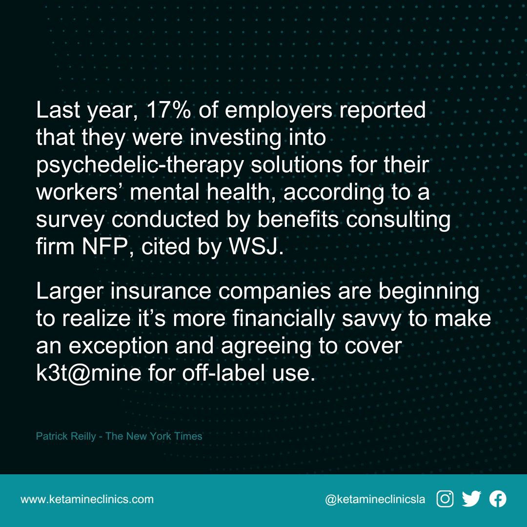 Exciting developments in psychedelic medicine! ✨ According to a recent report, an increasing number of companies are considering offering psychedelic drug therapy as a cost-effective and impactful mental health treatment for their employees. #PsychedelicTherapy #MentalHealth