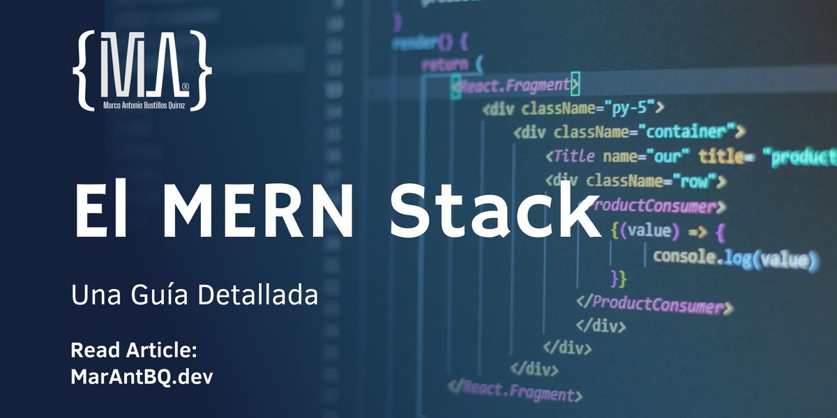 ¡Descubre el poder del MERN Stack para construir aplicaciones web de alto rendimiento! 🚀¿Listo para llevar tus proyectos al siguiente nivel?
.
Leer Artículo: marantbq.dev/blog/que-es-me…
.
#MERNStack #DesarrolloWeb #Programación
