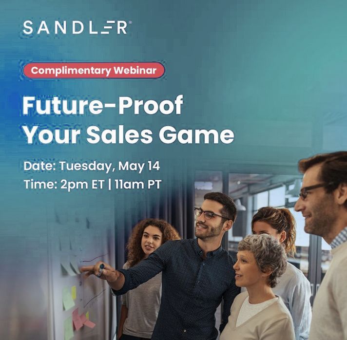 MeierSandler's tweet photo. [SANDLER LEARNING WEBINAR – NEXT WEEK] Are you ready to master the next evolution of selling? Join us on 🗓 Tuesday, May 14 at 🕑 2pm ET for an exclusive webinar featuring Sandler's Executive Chairman, Dave Mattson. - Register now: https://t.co/BT9N3pikNw https://t.co/5rDrDPxB2v