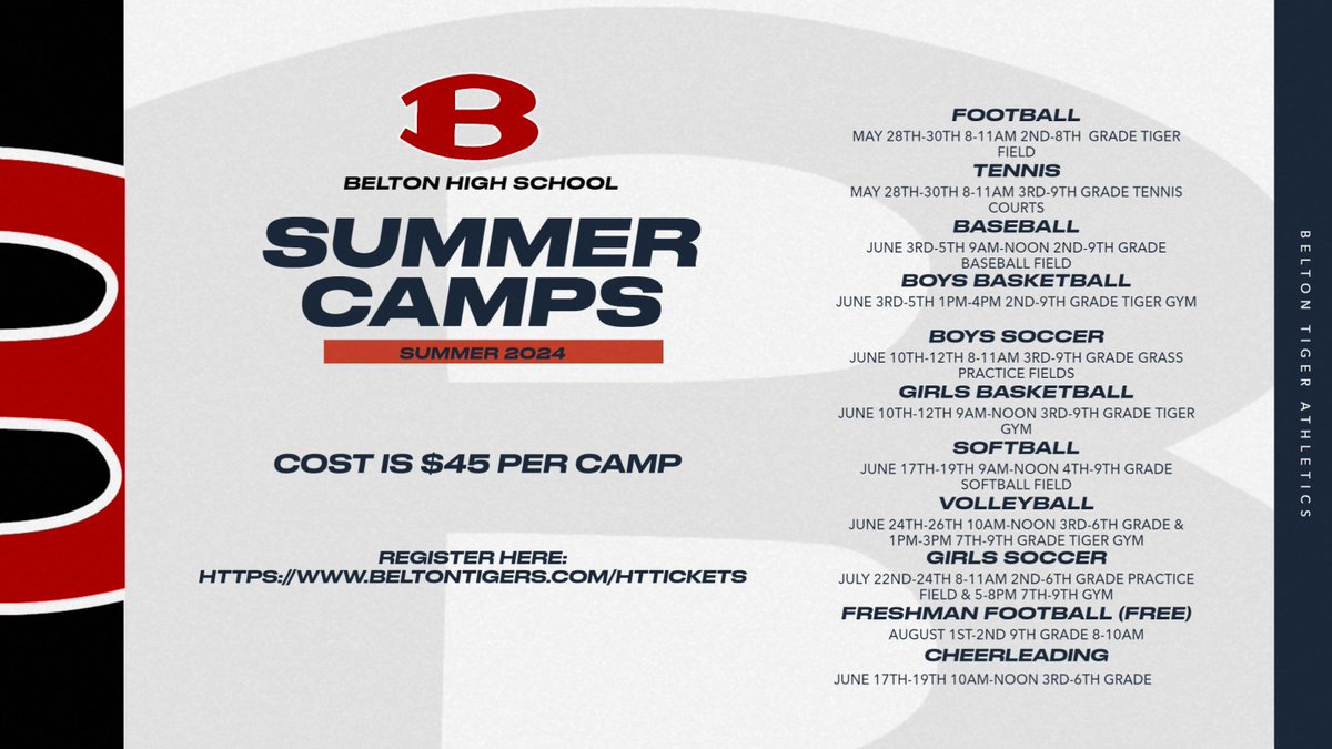 Lot's of great camps for your kiddos this summer!!