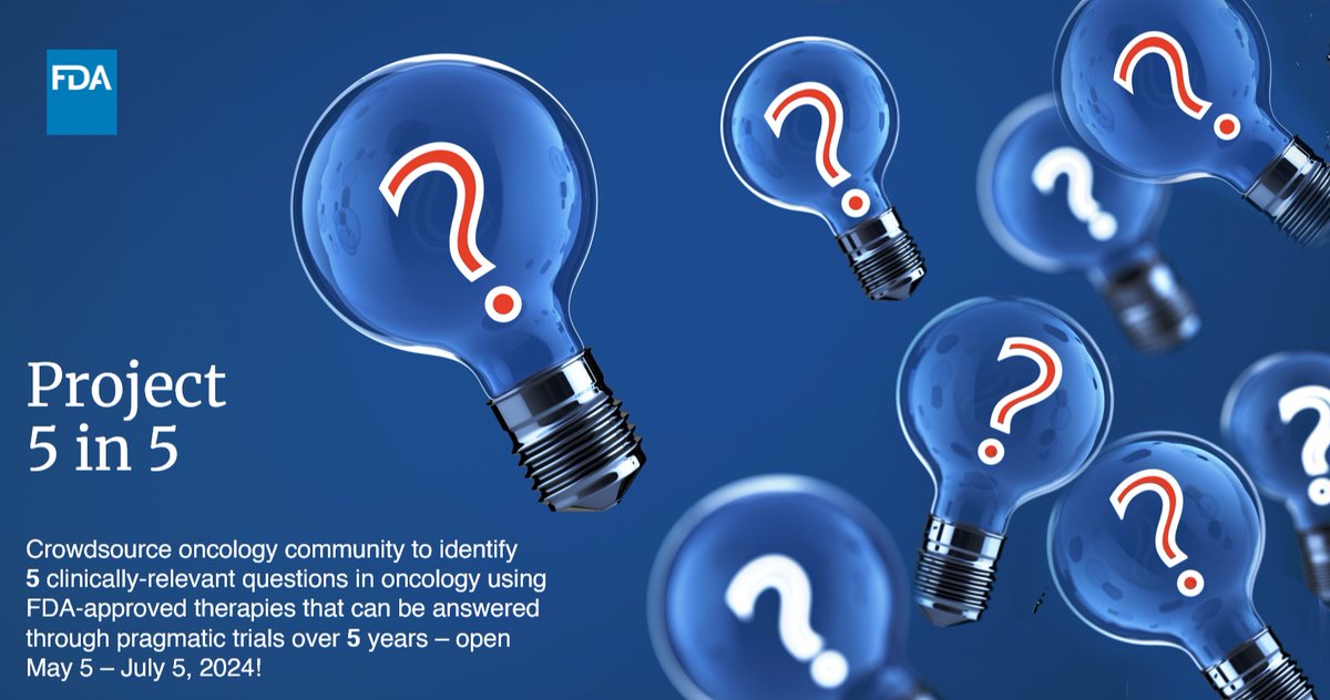 What are pragmatic clinical trials? These trials aim to streamline data collection and design by collecting only necessary information to answer the research question. 💡 Learn more about pragmatic trials & check out Project 5 in 5 here: shareyourvoice.ideascalegov.com/c/ #OCEProject5in5