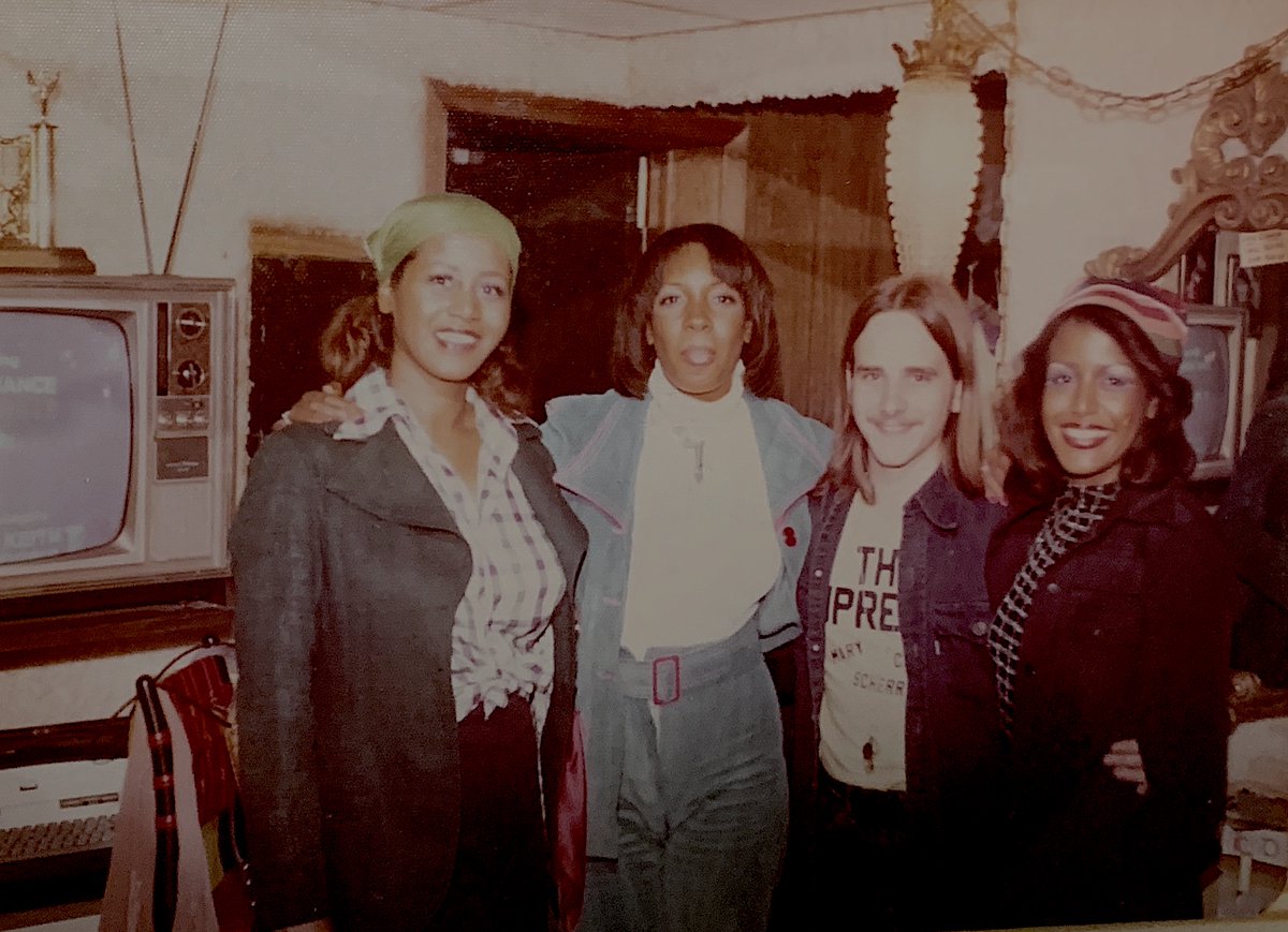 #LookingBack #TheSupremes 1975 with longtime friend John Whyman (L-R) #CindyBirdsong #MaryWilson and #ScherriePayne - #Motown #Supremes #Reflections #memories