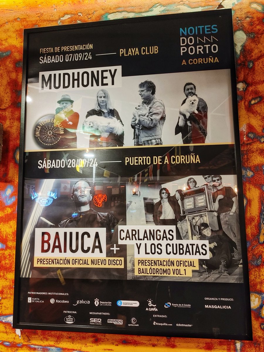 #Coruña - Confirmados los primeros artistas que formarán el cartel de este año del festival #NoitesDoPorto 🎶 La banda grunge Mudhoney, el músico y productor Baiuca y la formación Carlangas y los Cubatas. #NoitesDoPorto2024 🎤