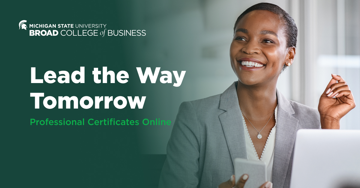 Empower your career and unlock new opportunities with our partner, @MSUBroadCollege's online certificate programs. Choose from a variety of programs and gain the credentials you need to succeed in today's competitive job market. Explore the programs here …ore.michiganstateuniversityonline.com/certificates-m…