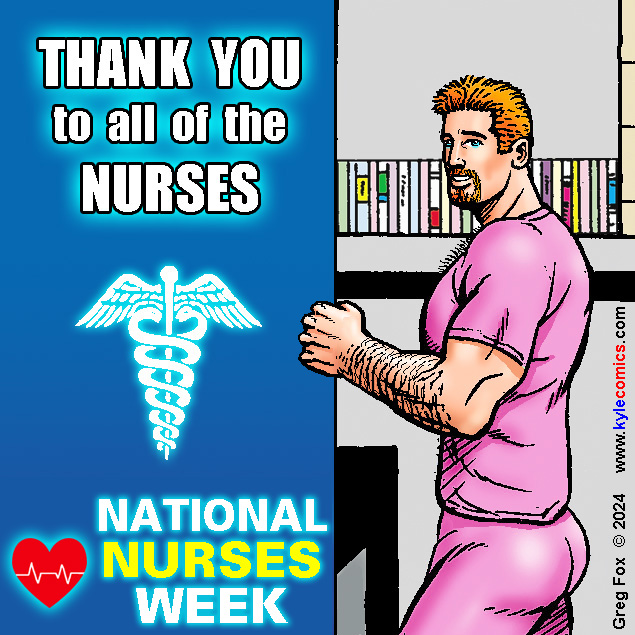Another day of #NationalNursesWeek, and Nurse Jeff is wearing another set of scrubs! Thank you to all of the hardworking, heroic nurses out there!!! 💙 
#nursesweek #nurse #nurselife #nurses #kylesbnb #nursesrock #nursesunite #nursepractitioner  #nursing #nursingschool #scrublife