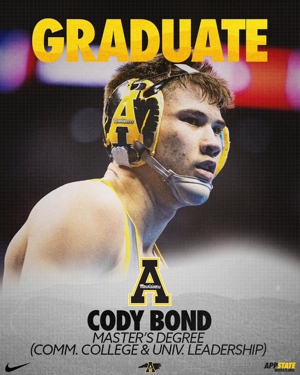 𝐌𝐚𝐬𝐭𝐞𝐫'𝐬 𝐃𝐞𝐠𝐫𝐞𝐞 🎓 Congrats to Cody Bond on earning another @AppState degree #ReAchTheSummit
