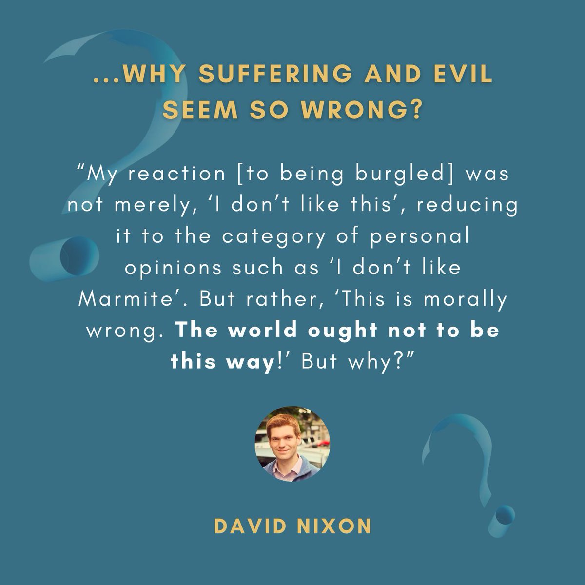 Have you ever wondered why evil & suffering seem so wrong? Why all of us know there's more to justice than just saying 'I feel this way'. The new book from @solascpc 'Have You Ever Wondered?' starts spiritual conversations from questions like these. buff.ly/3UpP7sx