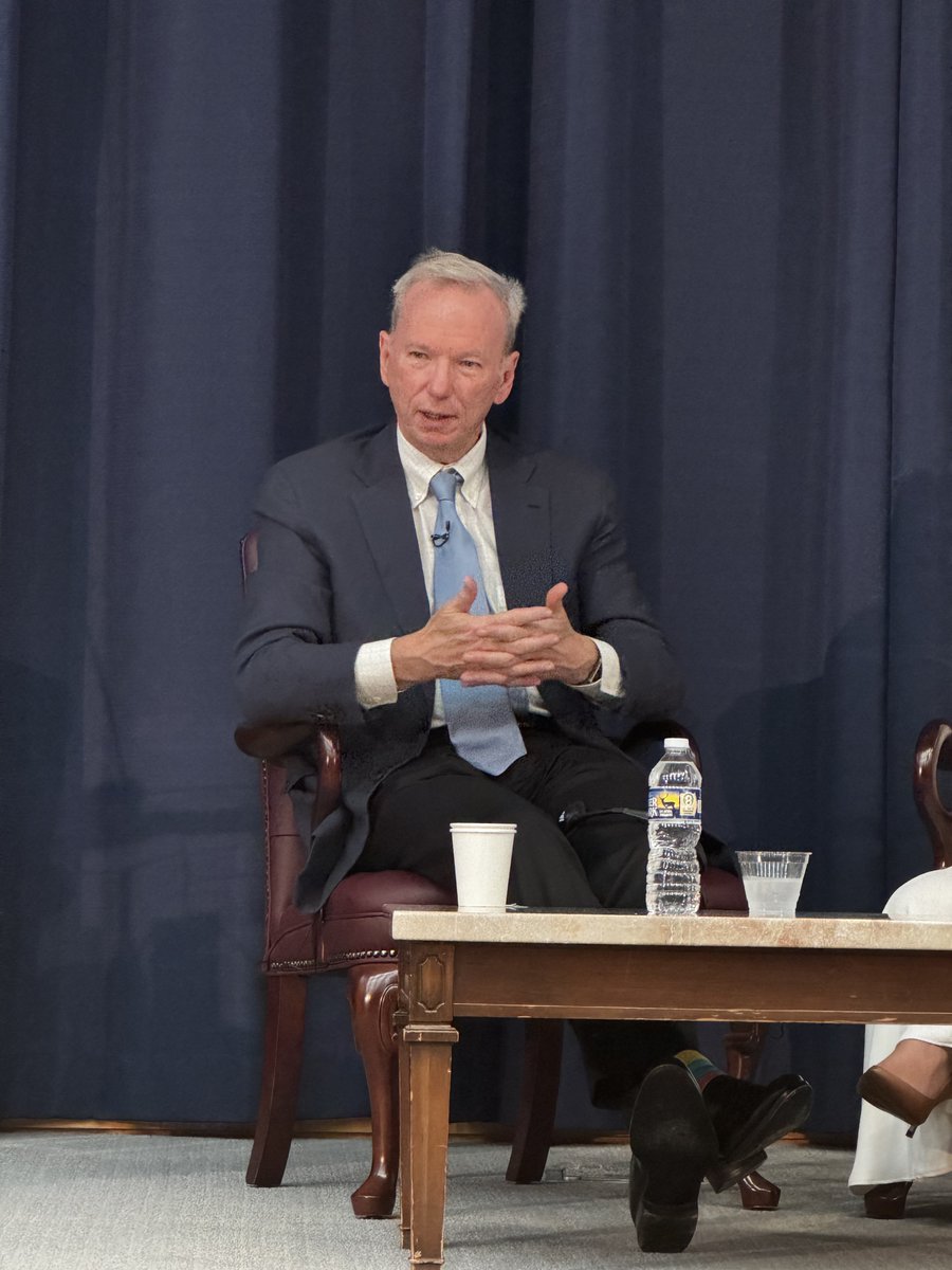 Yesterday, #SCSPTech Chair, @ericschmidt, participated in a fireside chat at the 53rd NATO Conference of Commandants co-hosted by @NDU_EDU and @NATODefCollege to discuss leadership and preparing for the future of war. #CoC2024 #NATO75Years #LeadershipNATO