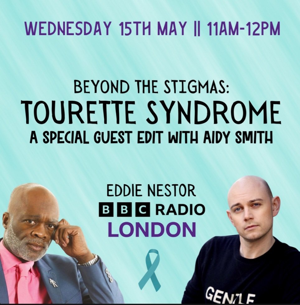 @BBCRadioLondon May 15th 11am - 12pm @ADHDFoundation patron Aidy Smith is co-hosting a 60 min special on #TouretteSyndrome with BBC’s Eddie Nestor. They're looking for London based people with 1st hand experience with TS to share their stories. Please email press@aidysmith.com