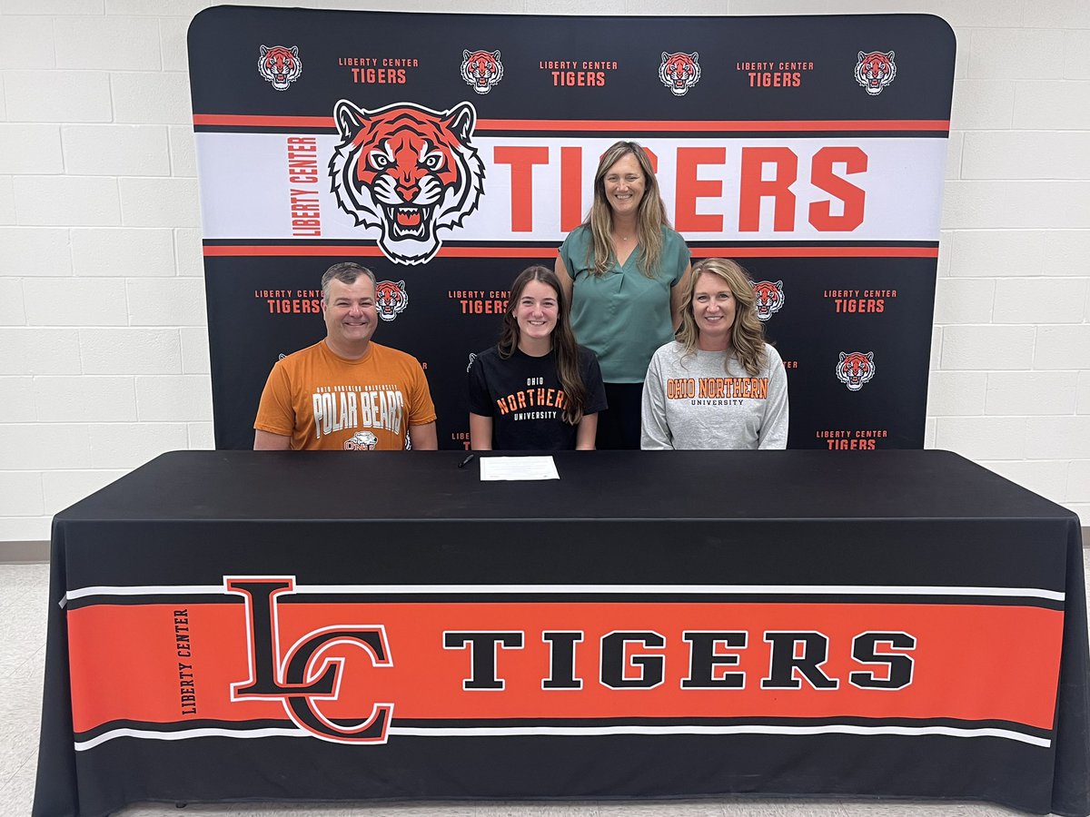 Congratulations to Liberty Center Senior Emersyn Gerken who signed to continue her track and field career at Ohio Northern University! #GoTigers