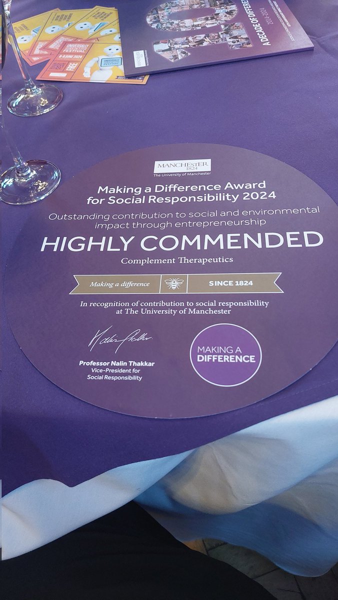 Thanks to everyone @FBMH_SR for recognising our project, and of course to everyone @ComplementTx for their ongoing and outstanding efforts developing new therapies for AMD.