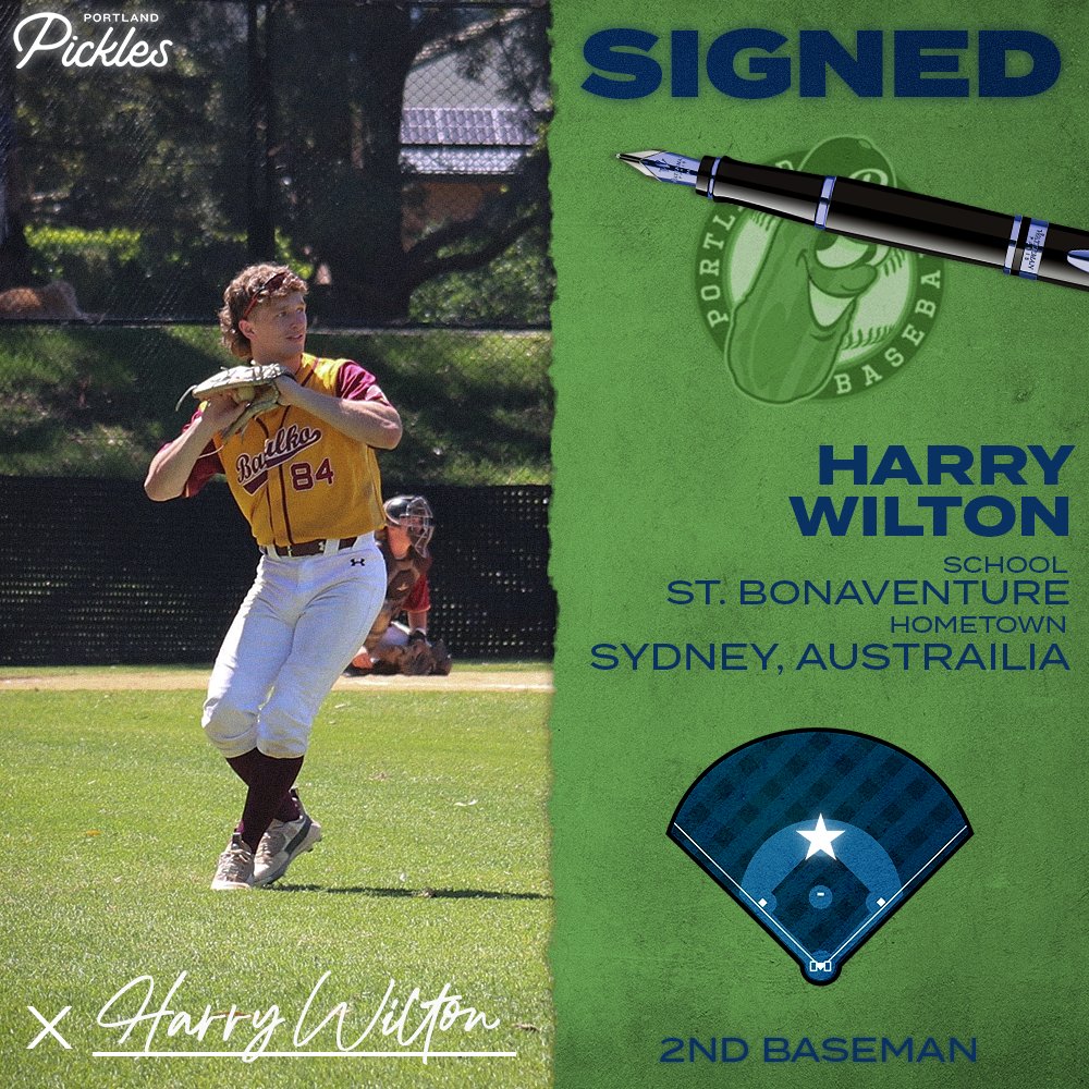 NEW INTERNATIONAL PICKLES SIGNEE 🖋️ Oi Oi Oi! 🇦🇺🦘 The Portland Pickles are excited to welcome another international player, Harry Wilton, from Sydney, Australia! Harry will be attending St. Bonaventure University in New York in the fall, but he’s going to add to our talented…