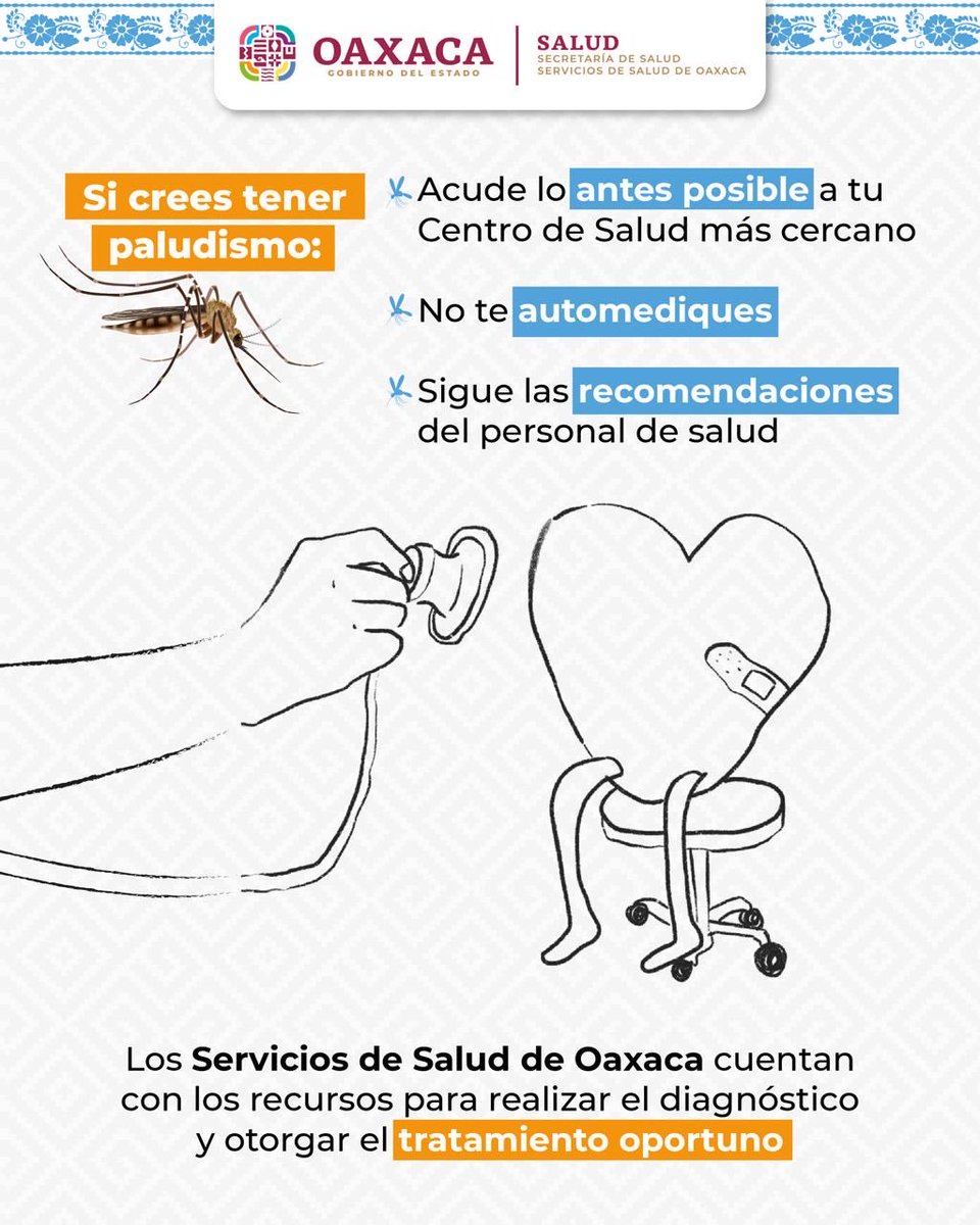 #SabíasQué El #paludismo es una enfermedad causada por un parásito, se transmite al ser humano por la picadura de 
mosquitos hembras infectados del 
género Anopheles y puede ser mortal.

#PrevenirEsSalud
#MeCuido #PorAmorALaVida