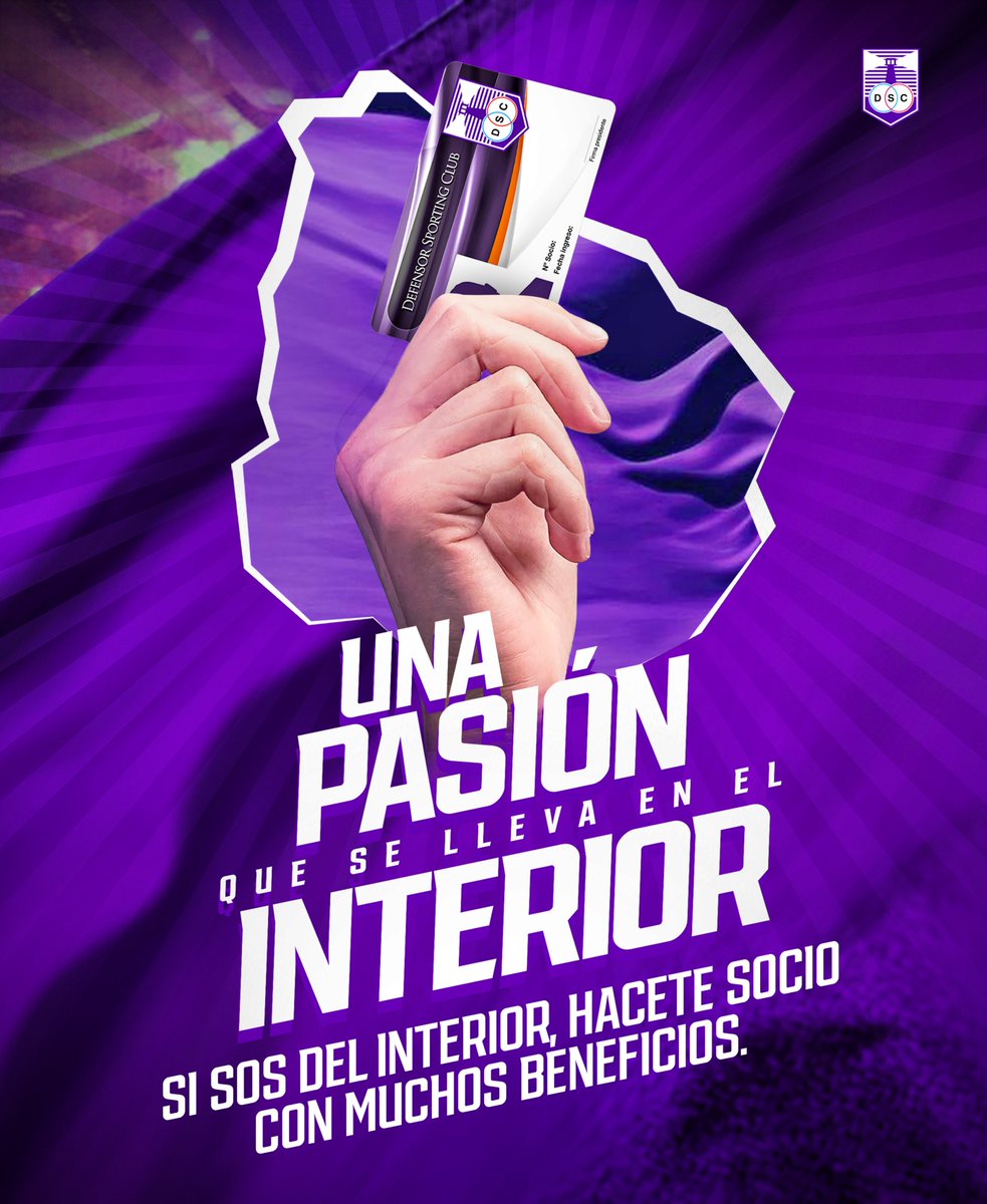 𝐄𝐬𝐭𝐚 𝐩𝐚𝐬𝐢𝐨́𝐧 𝐬𝐞 𝐥𝐥𝐞𝐯𝐚 𝐞𝐧 𝐞𝐥 𝐢𝐧𝐭𝐞𝐫𝐢𝐨𝐫 💪🏼💜 Si vivís en el interior del país, esta es tu oportunidad de 𝐡𝐚𝐜𝐞𝐫𝐭𝐞 𝐬𝐨𝐜𝐢𝐨. [+ info] t.ly/jZiYJ