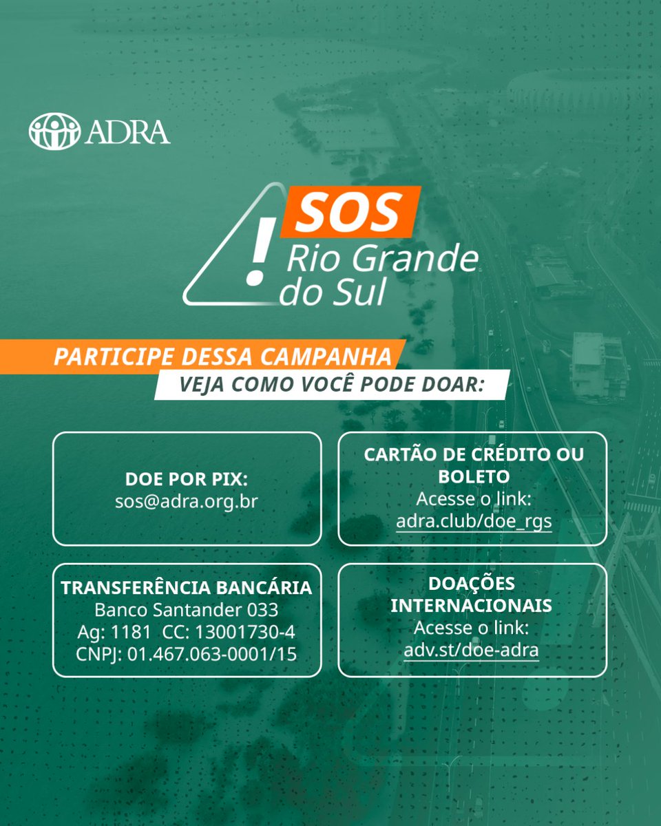 Reunimos todas as formas de doar em uma imagem só para ficar fácil, fácil de compartilhar.

Agora é só repostar essa imagem em seu stories, compartilhar no grupo da família, dos amigos… pode colocar no grupo do futebol também!

Vamos lá gente! Vamos ajudar! 💚