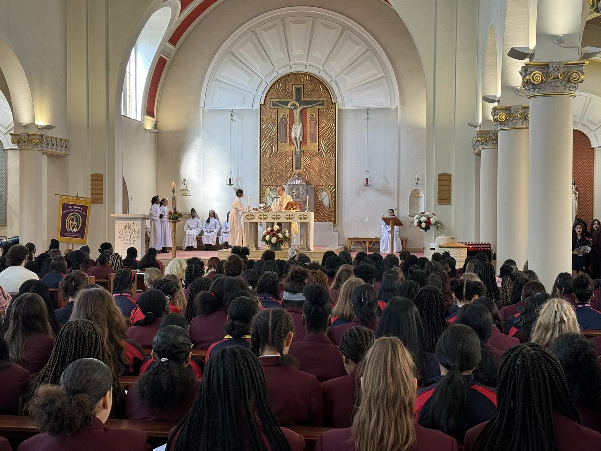Thank You to Fr Patrick for celebrating Ascension Day Mass with our Key Stage 3 students today, and to all of our Readers, Choir, Altar Servers & Set-Up team for their support. #StAnnesEnfield
