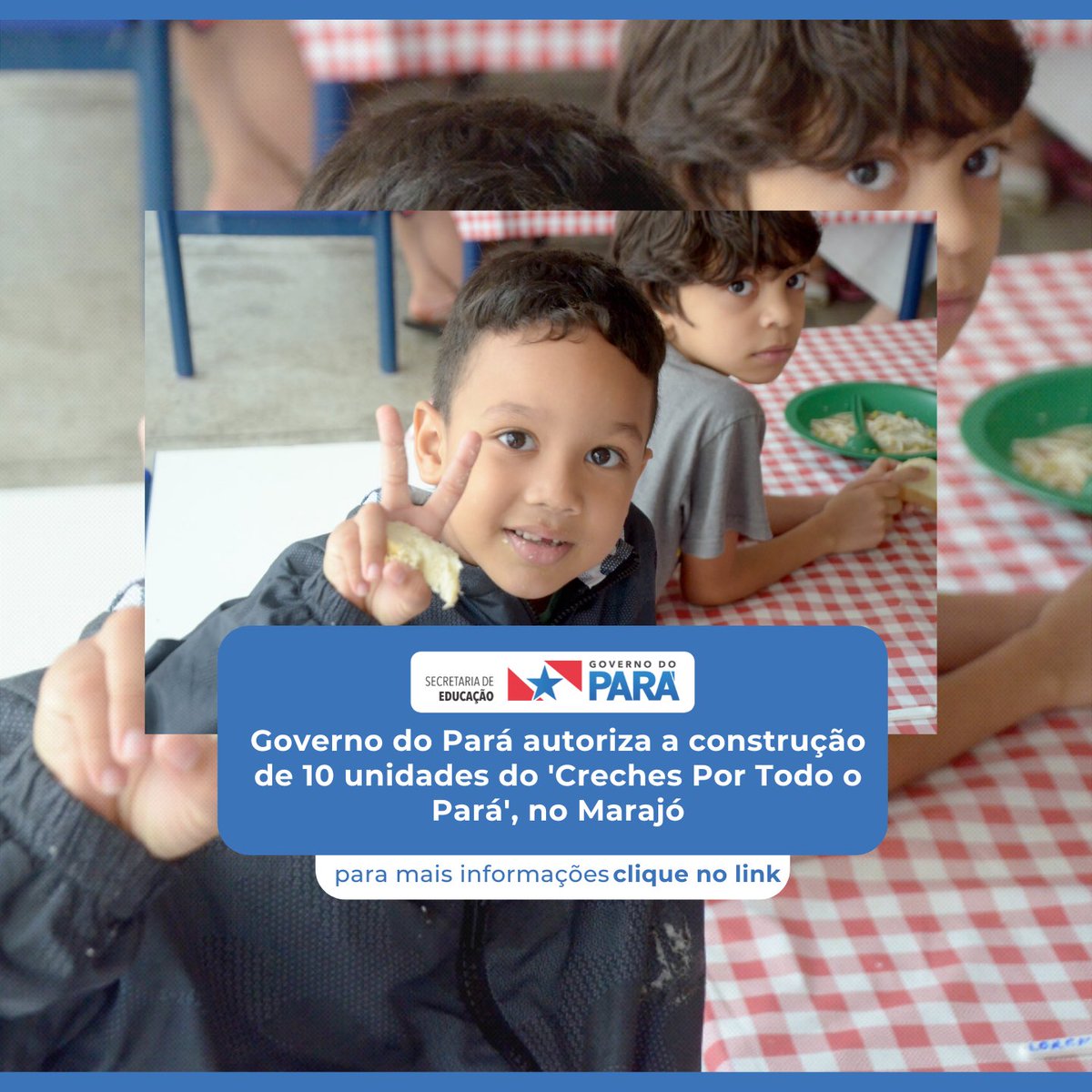 Na oportunidade, também foi anunciado o andamento das obras do equipamento infantil das cidades de Cachoeira do Arari, com avanço de 15,21%; Muaná, com 21,21%; Salvaterra, com 25,92% das obras construídas e Soure, com 25,64%

agenciapara.com.br/noticia/53967/…