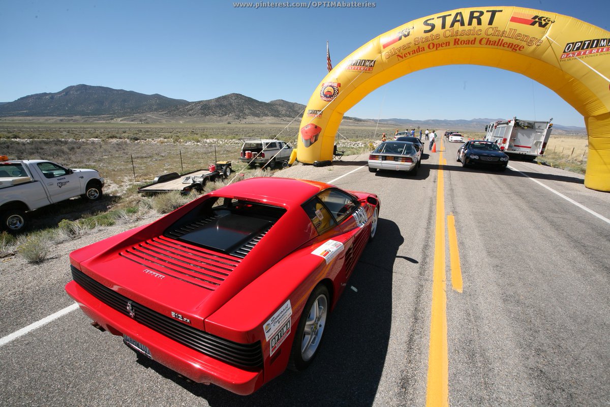 #ThrowbackThursday to the 2012 Silver State Classic Challenge Open Road Race! See more here: optimabatteries.com/experience/blo… #openroadrace #Corvette #Ferrari #Lamborghini #FordMustang