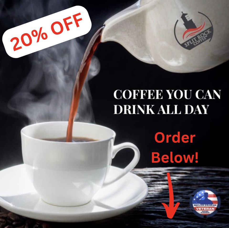 Coffee that’s smooth and tasty! Splitrockcoffee.com is where to go and order your coffee. Use PROMO code MAGA and save today!
