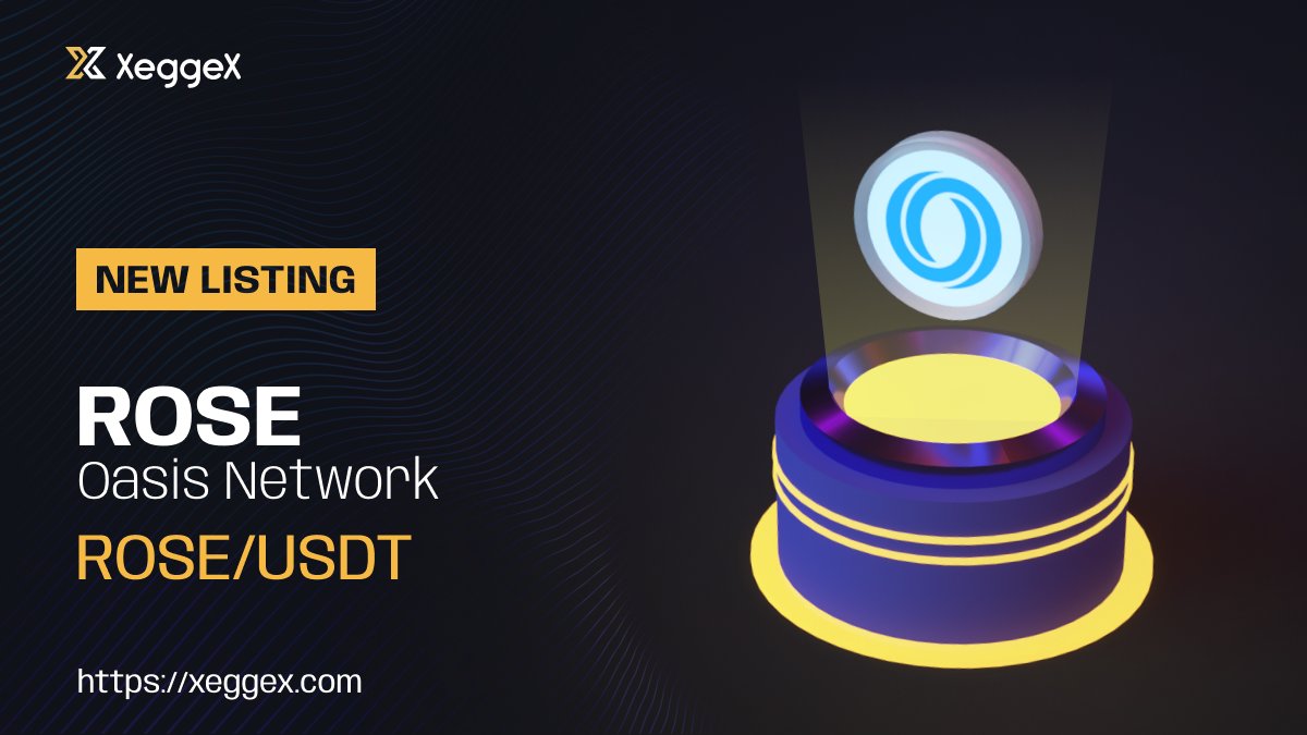 Announcing the New Listing of ROSE (ROSE)
Available markets: ROSE/USDT
xeggex.com/post/new_listi…
@OasisProtocol #newlistings  #USDT