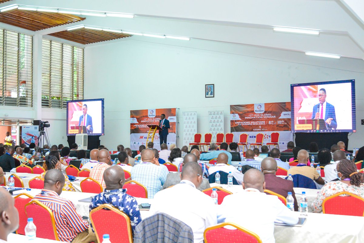 EnergyMinK's tweet photo. The CS lauded the @KenGenKenya fraternity led by the Chairman and @KenGenMDandCEO for their commitment to not only spur innovation in their great organization but also provide the spark required to ignite the national industrialization agenda. https://t.co/eU4XbYXhGb