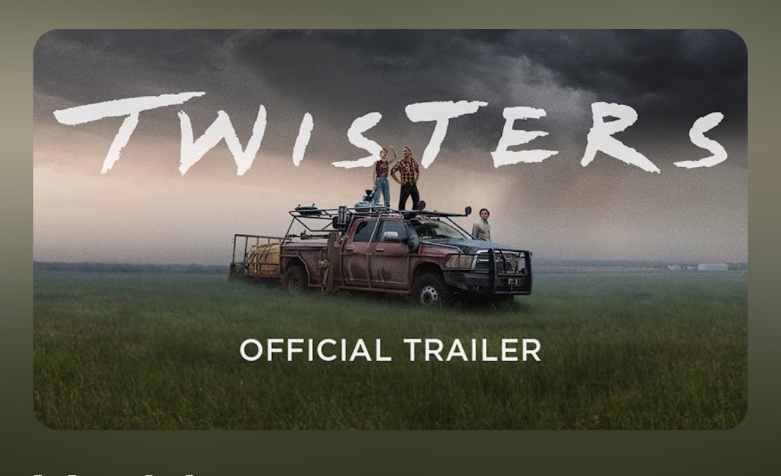 Twisters | Official Trailer 2 youtu.be/Jm27YjLnPHc?si… via @YouTube
From #Universal Pictures 
Smartest Gal meets Toxic Male 🤔 
Gal: Works for big corp
Guy: Cowboy for himself 
Thanks #Reimagining , You’ve MISS THE POINT… AGAIN!
#STEMeducation for Dummies 🤓