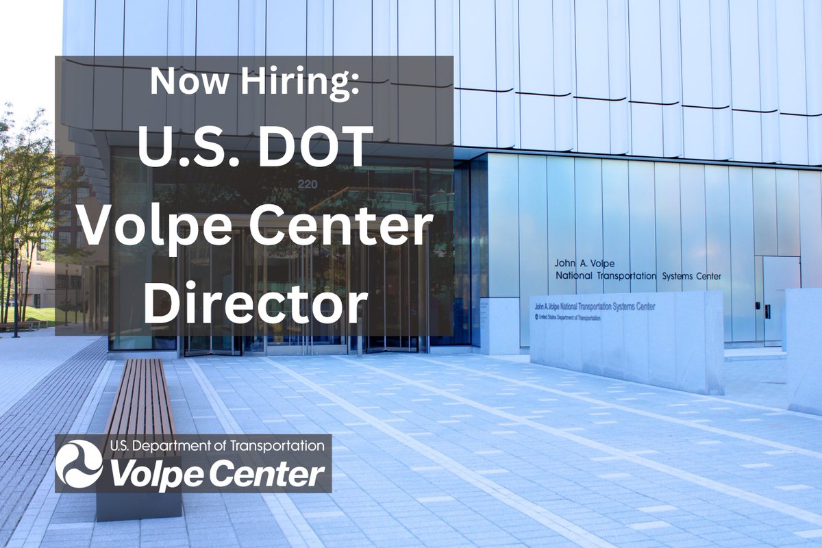Now seeking experienced manager to serve as our new director, providing strategic direction to our staff, goals, objectives, technical programs, and institutional resources in support of @USDOT. Looking for diverse pool of well-qualified candidates. tinyurl.com/4vjye49s