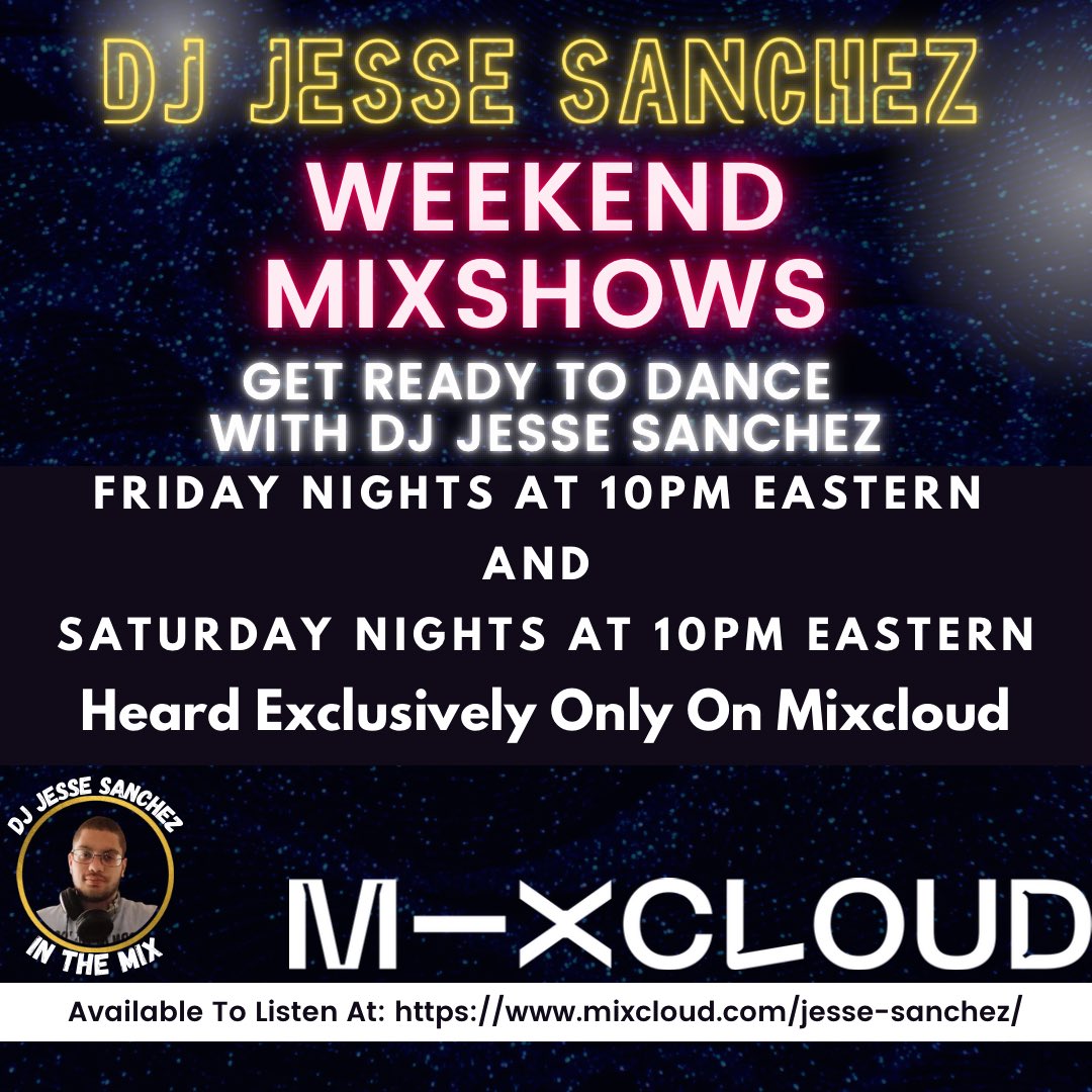 Brand new mixshows will be dropping this weekend exclusively on Mixcloud!!🥳🥳🥳🥳